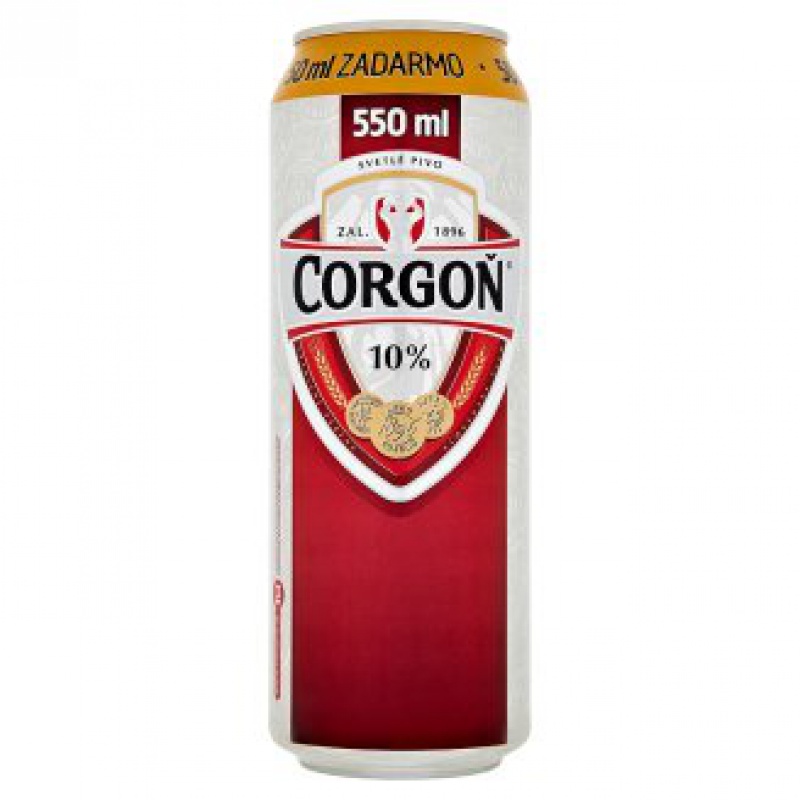 CORGOŇ 10% 0,55L PLECH.  6-PACK