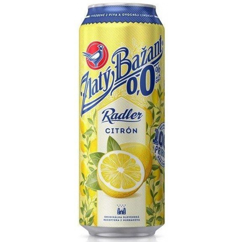 ZL. BAŽANT RADLER CITRÓN 0,0% 0,5L PLECH. 6-PACK